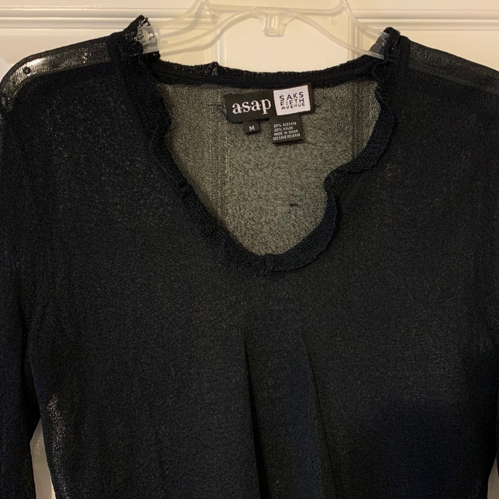 Vintage ASAP Saks Fifth Avenue Ruffled Dressy Top